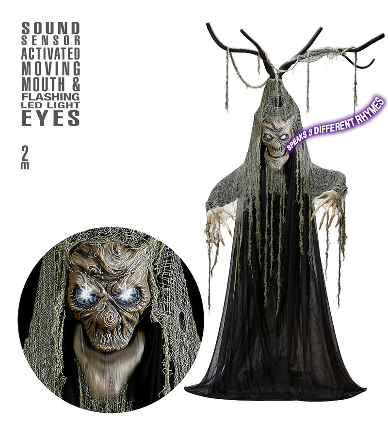 Sprechender Halloweenbaum mit LED 200 cm | Mehrfarbig - Halloween