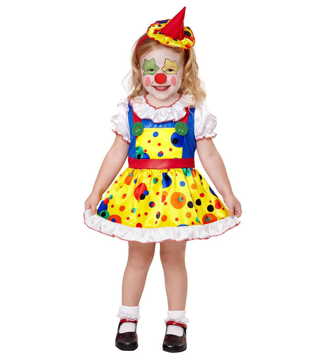 Clown Kinderkostüm "Clownine" | Kleid mit Minihut