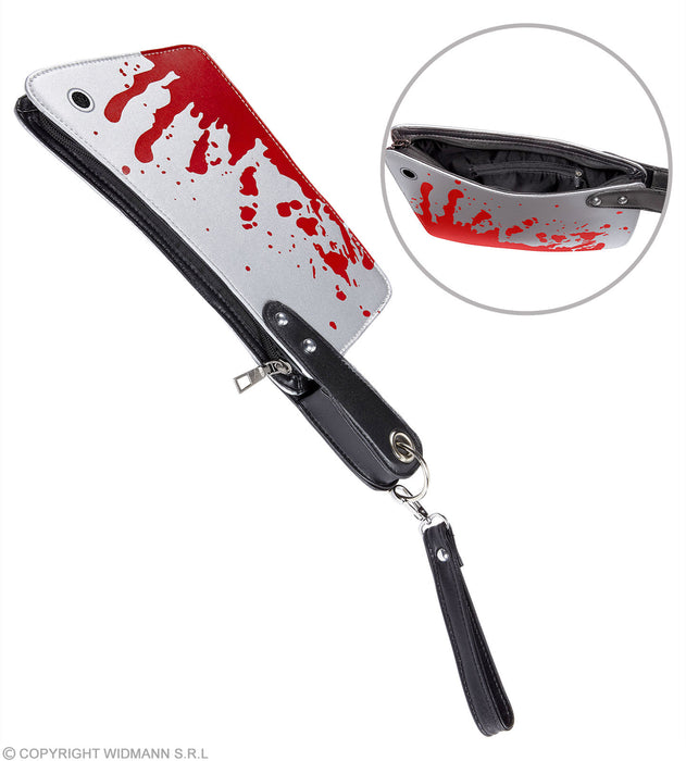 Handtasche "Blutiges Hackebeil" | Silber Rot