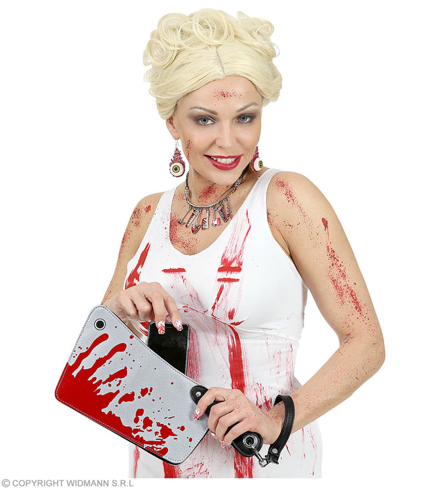 Handtasche "Blutiges Hackebeil" | Silber Rot