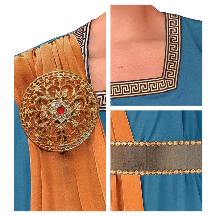 "Römischer Imperator" Kostüm für Herren 3-tlg. | Blau