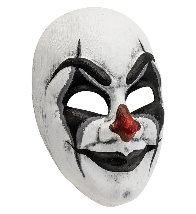 Halloween Clownmaske "Commedia dell´Arte" | Weiß Schwarz