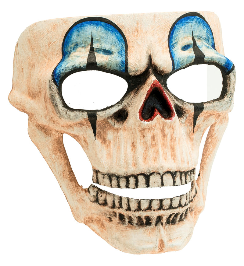 Halloween Totenkopf Maske "Commedia dell`Arte" | Beige Blau