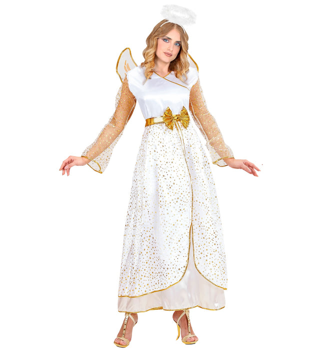 Engel "Leliel" Kostüm für Damen 3-tlg. | Weiß Gold