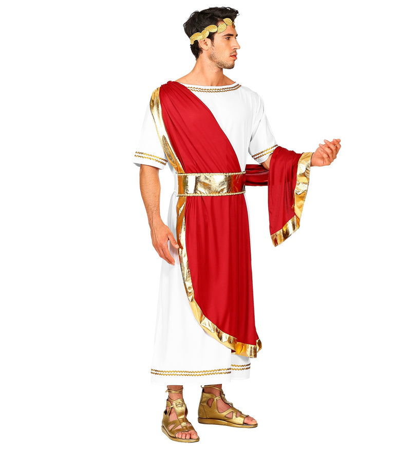 Herren Kostüm "Römischer Kaiser" 4-tlg. | Weiß Rot