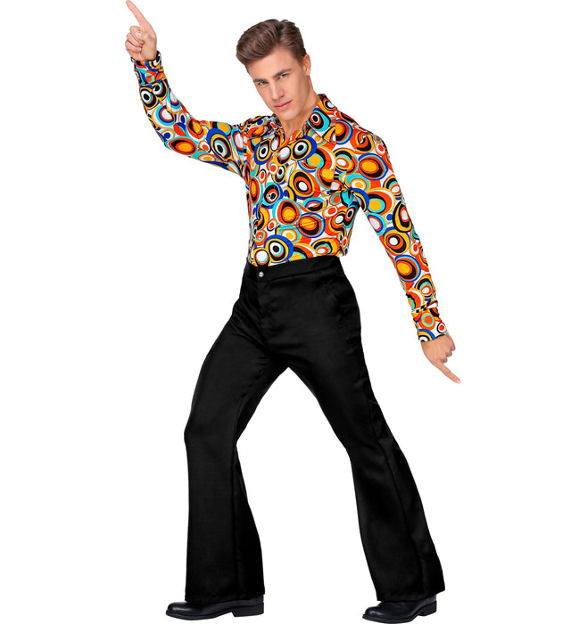 70er Jahre Kostüm Schlaghose für Herren | Schwarz