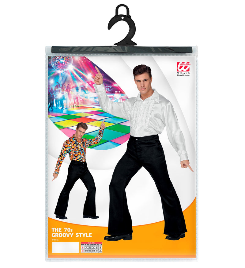 70er Jahre Kostüm Schlaghose für Herren | Schwarz