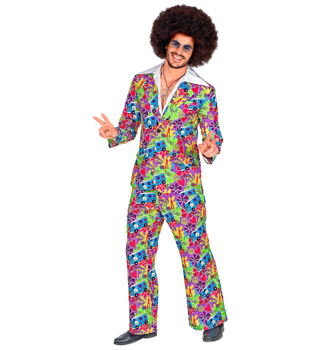Hippie Anzug "Groovy" für Herren | Mehrfarbig - Kostüm 60er 70er Jahre