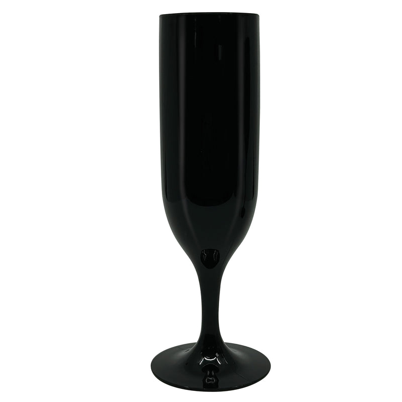Mehrweg Champagnerglas | 2 Stück Schwarz