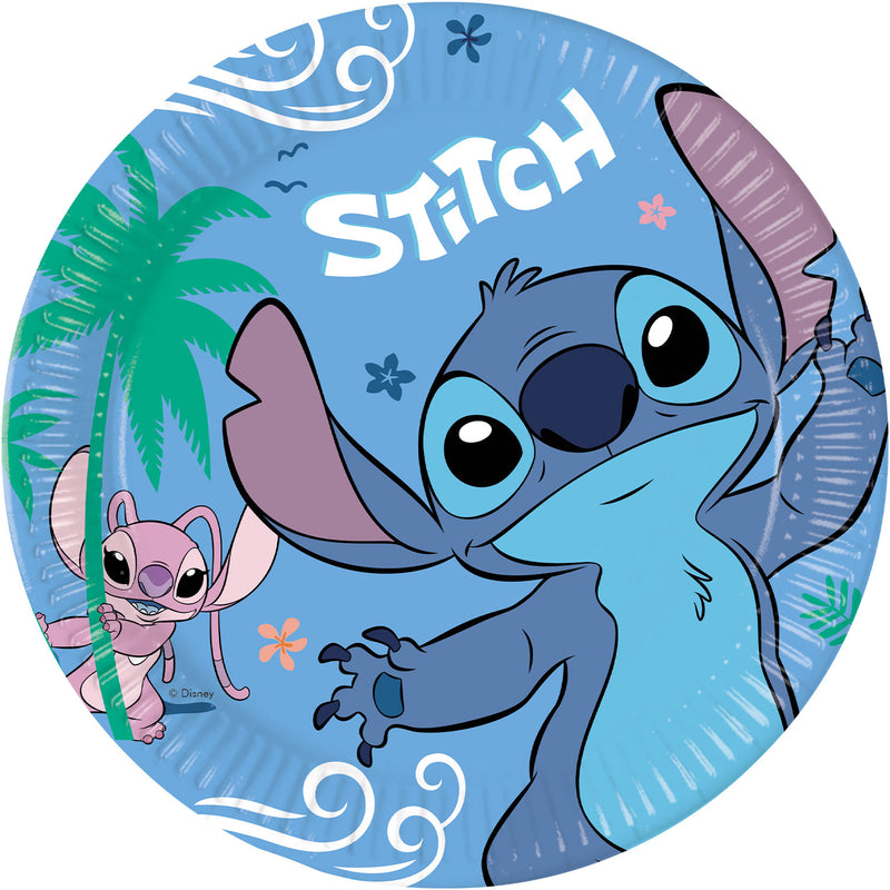 Pappteller Stitch & Angel 23 cm ø  | 8 Stück