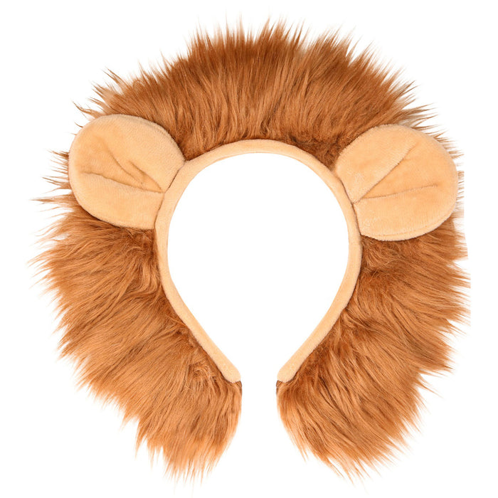 Löwe Kostüm Set für Erwachsene - Haarreif mit Ohren und Schwanz | Braun