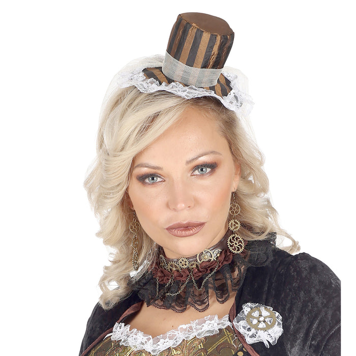 Steampunk Ohrringe Hänger mit Zahnrädern 09771 | Bronze