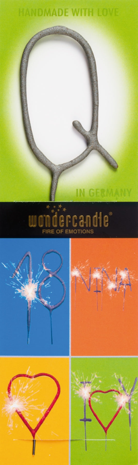 Wunderkerze Buchstabe Classic  Q  6,5cm 35s