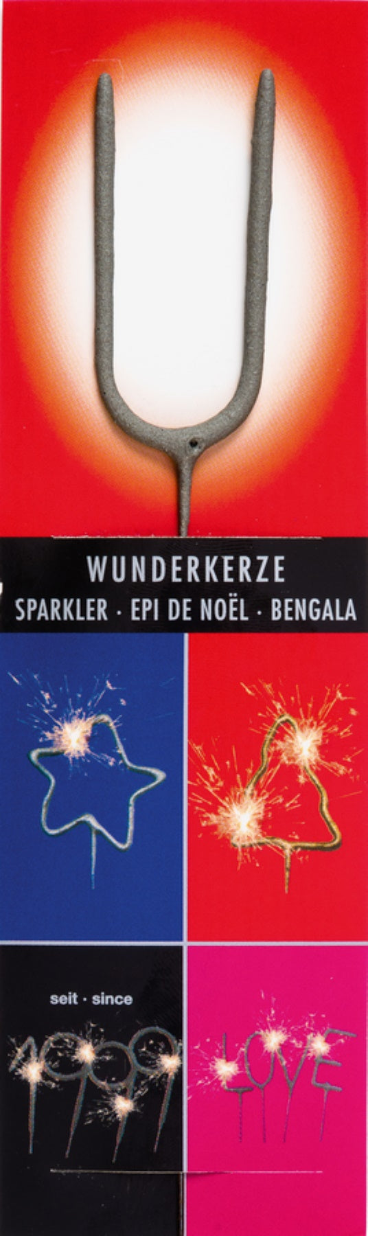 Wunderkerze Buchstabe Classic  U  6,5cm 35s