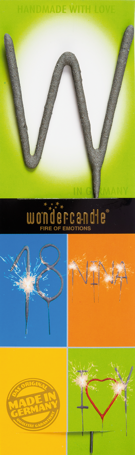 Wunderkerze Buchstabe Classic W  6,5cm 35s