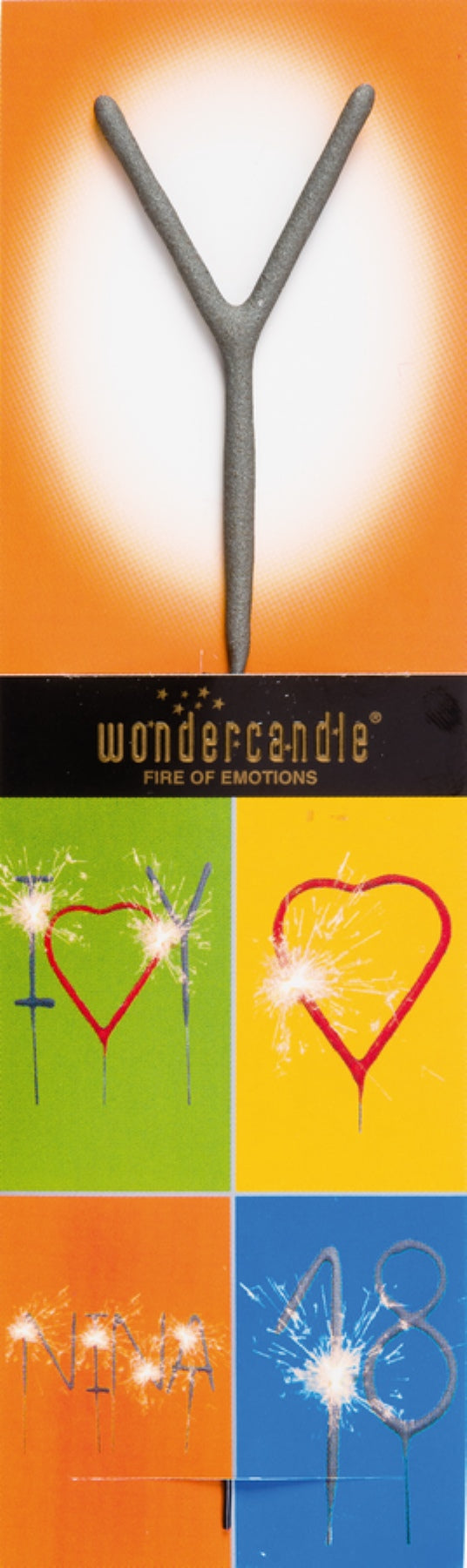 Wunderkerze Buchstabe Classic Y  6,5cm 35s