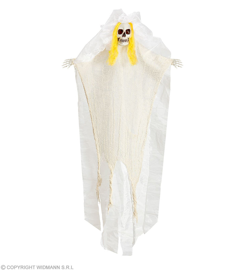 Halloween Hängefigur "Skelett Braut" mit Licht | 105 cm Dekoration