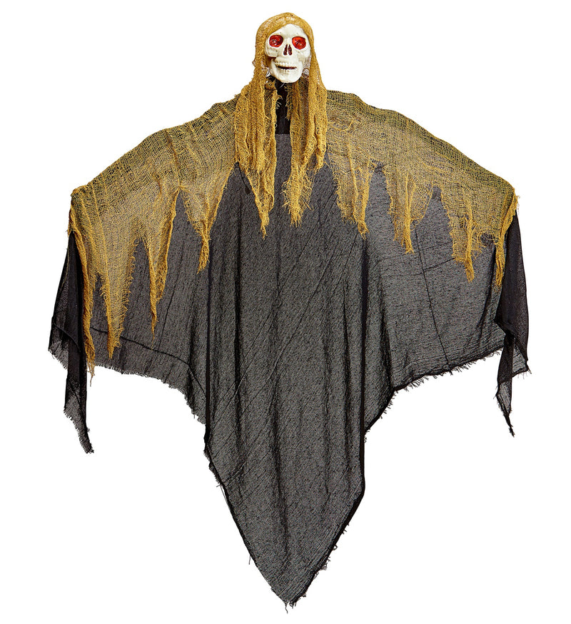 Animierter "Sensenmann" LED Augen und Geräusche 130 cm | Halloween Dekoration