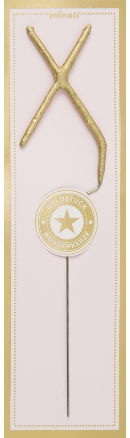 Wunderk. Buchstabe Classic X 6,5cm 35s | Gold