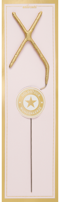 Wunderk. Buchstabe Classic X 6,5cm 35s | Gold