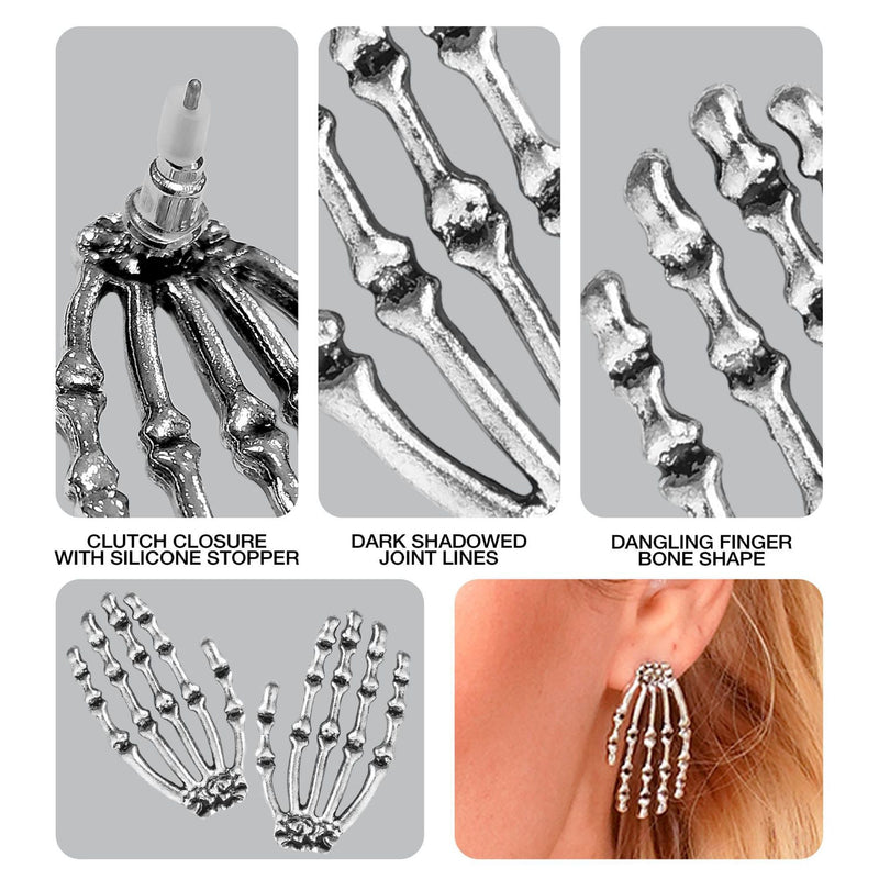 Ohrringe Skeletthand | Silber
