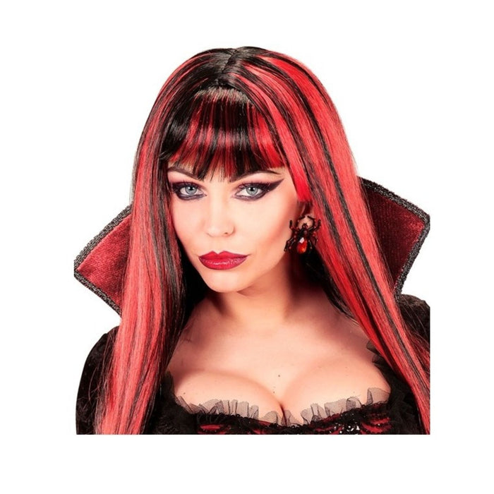 Spinnen Ohrringe mit Edelstein & Strass | Schwarz/Rot