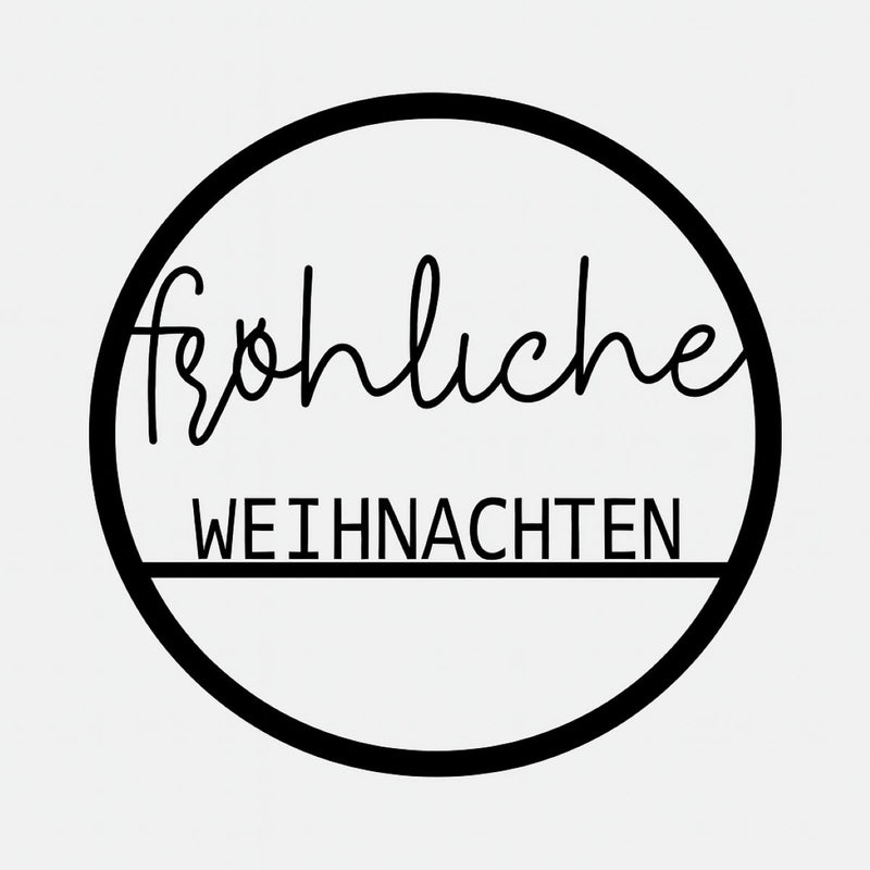 Dekoring "fröhliche Weihnachten" | 35 cm | Schwarz | 10624