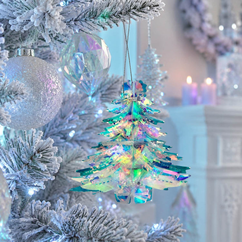 Weihnachtsdekoration Tannenbaum Holo Baumschmuck | 12 x 12 cm