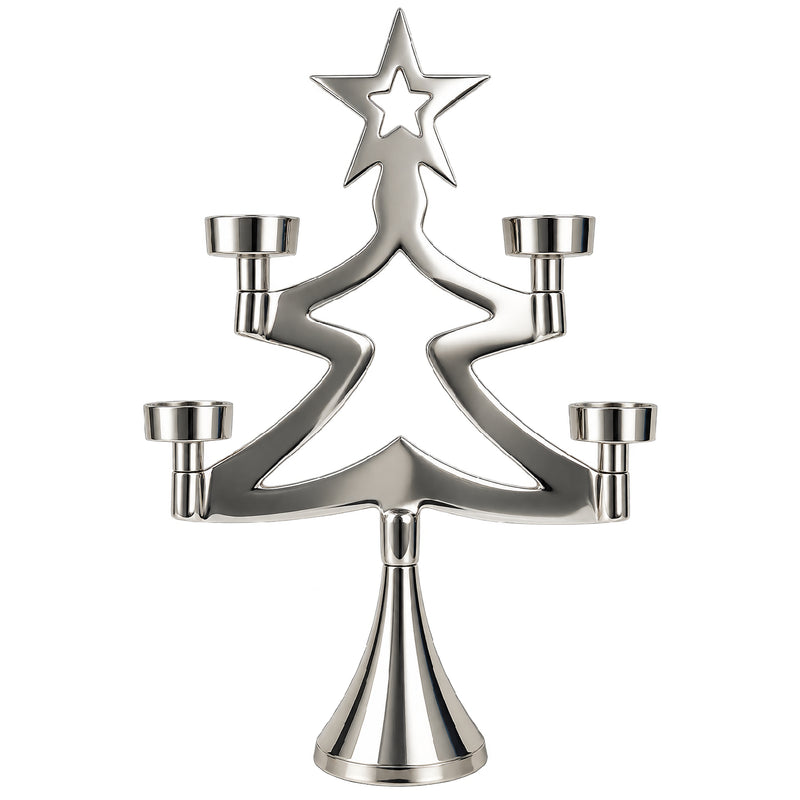 Weihnachtsdekoration Adventskranz Kerzenhalter | Silber / Gold