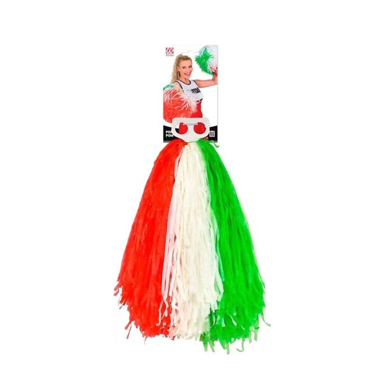 Pom Pom "Italien" | Grün Weiß Rot - Fußball Weltmeisterschaft