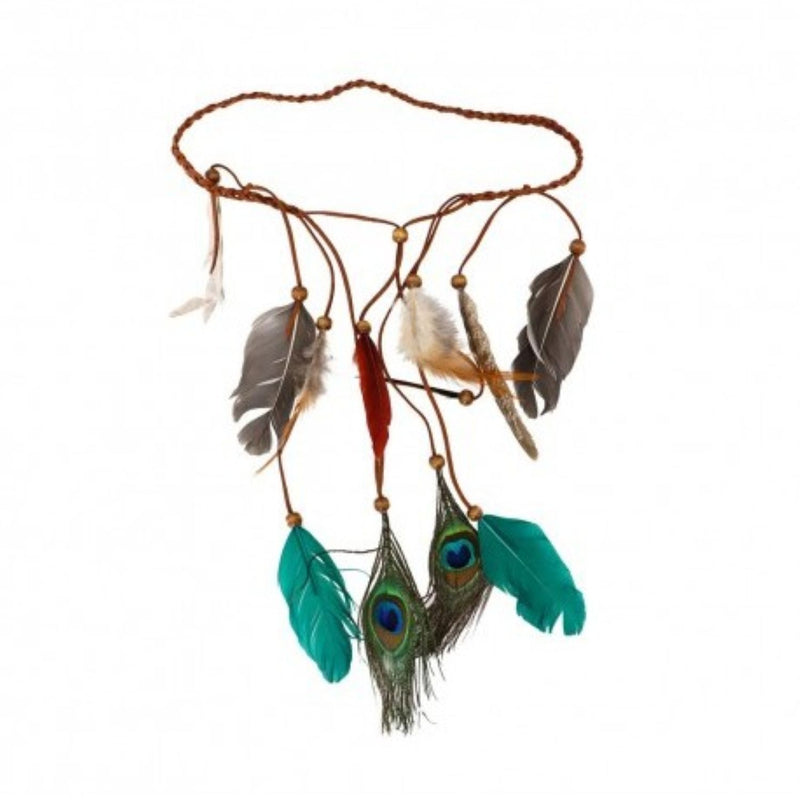 Haarband mit Pfauenfedern