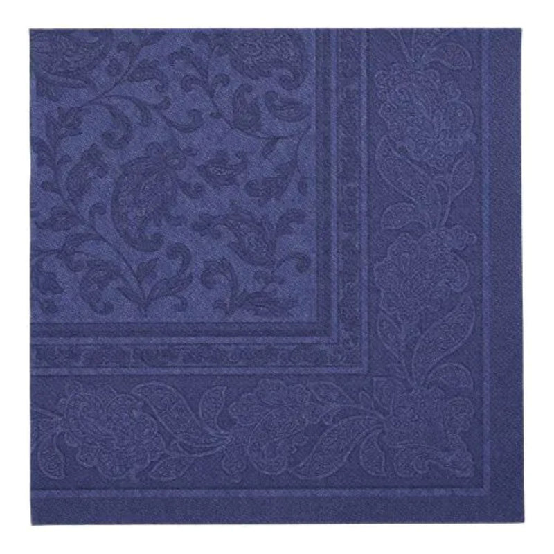 Servietten RC "Ornaments" 40x40cm/50Stk. | Dkl.blau