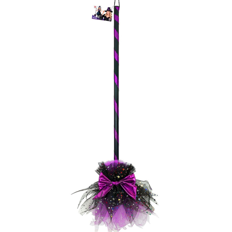 Hexenbesen - 85 cm | Violett Schwarz