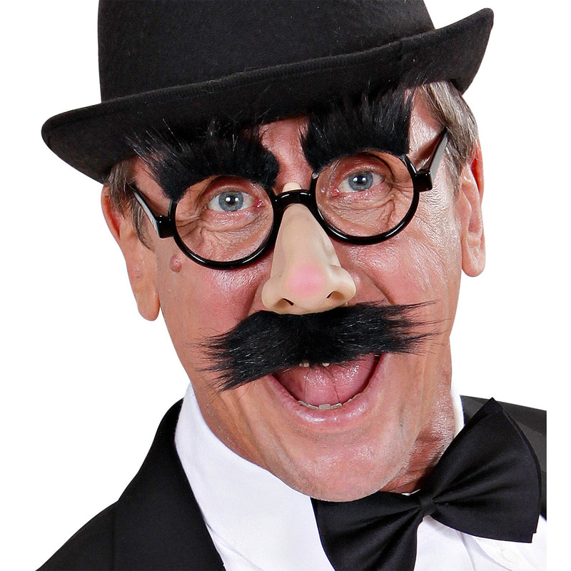Spaßbrille mit Nase und Augenbrauen für Erwachsene | Partybrille