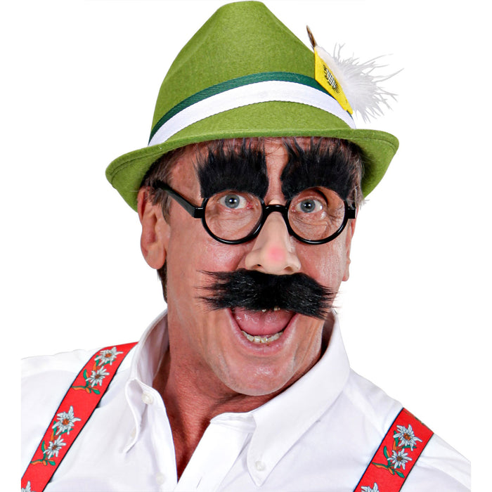 Spaßbrille mit Nase und Augenbrauen für Erwachsene | Partybrille