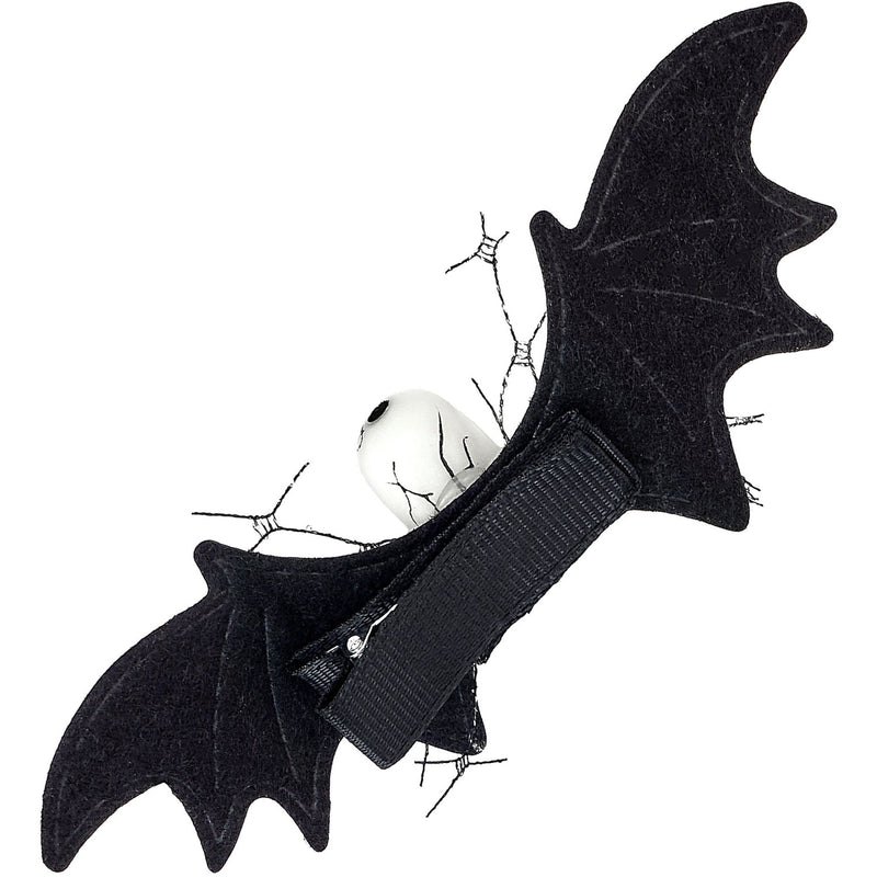 Haarspange Fledermaus Totenkopf Kindergröße | Schwarz
