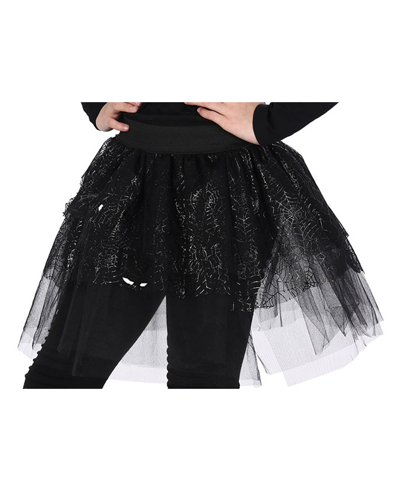 Kinder Kostüm Set "Schwarze Hexe" 2-tlg. | Rock und Hexenhut