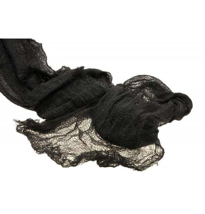 Dekostoff Lumpenstoff 183 x 76 cm | Schwarz Halloween Dekoration