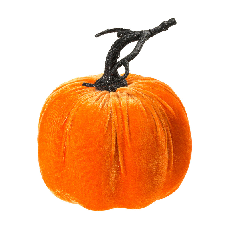 Velours Kürbis 17 x 17 cm | Orange
