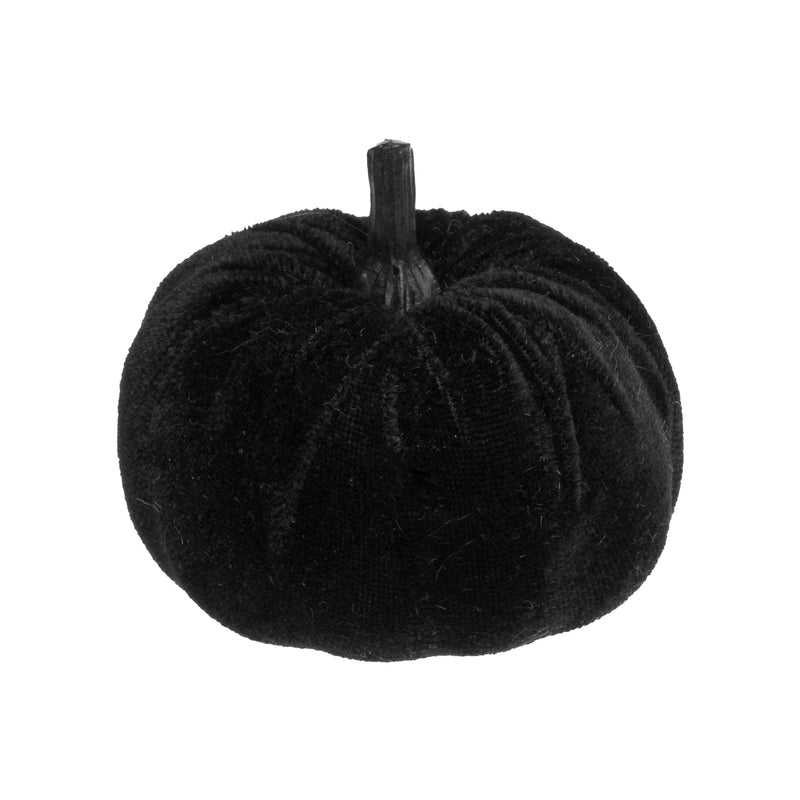 Velours Kürbis 7 x 4 cm | Schwarz