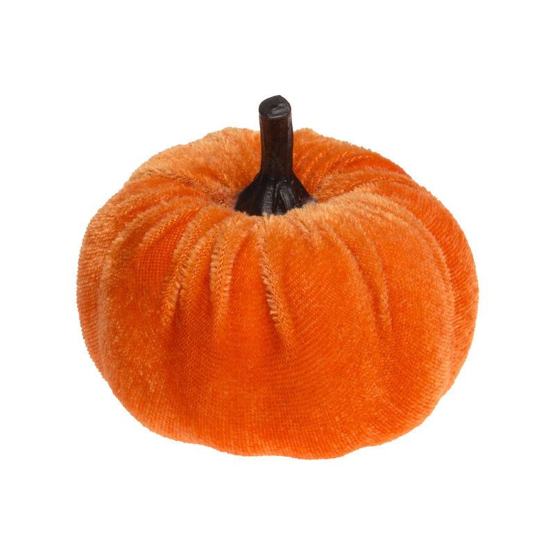 Velours Kürbis 7 x 4 cm | Orange
