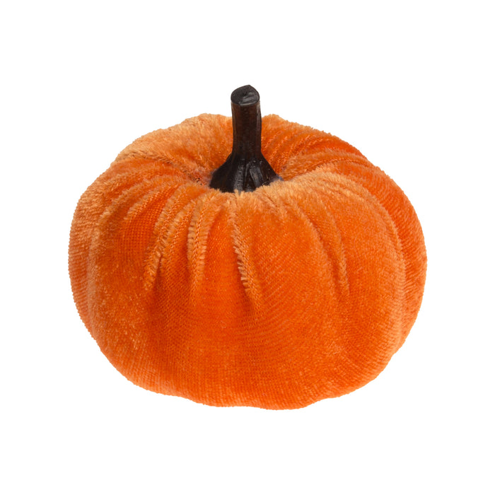 Velours Kürbis 7 x 4 cm | Orange