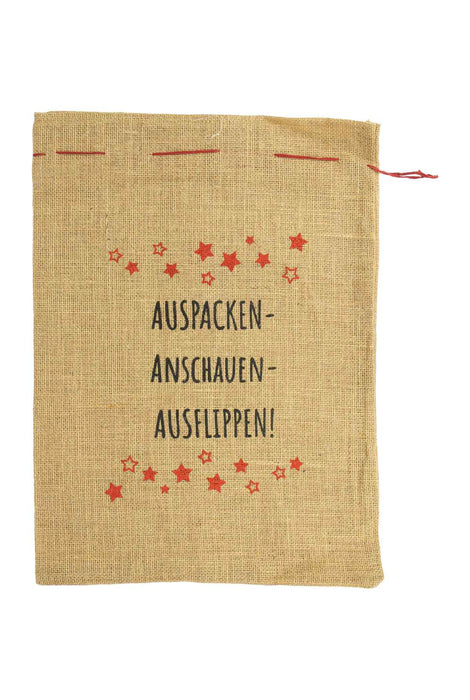 Riffelmacher Geschenksack "Auspacken..." 36x48 cm 1 Stück 12338 | Braun