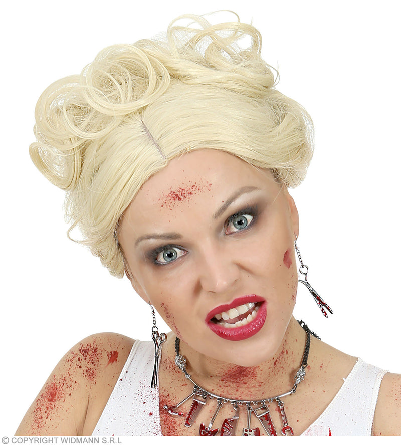 Ohrringe "Blutige Schere" 12462 | Silber Rot