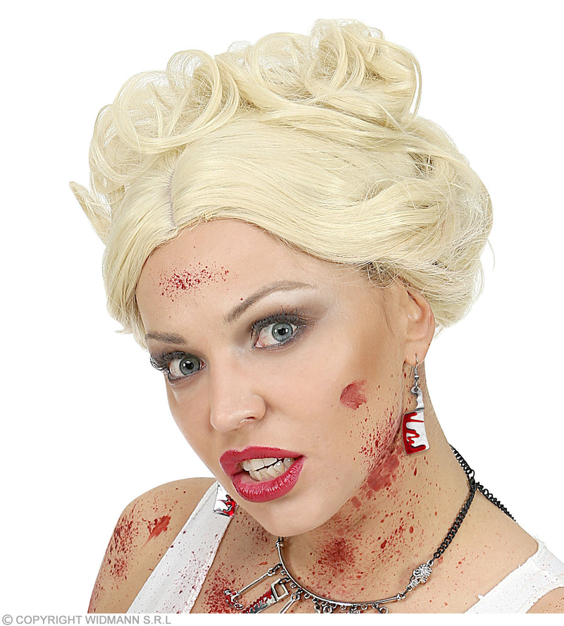 Ohrringe "Blutiges Hackebeil" 12470 | Silber Rot