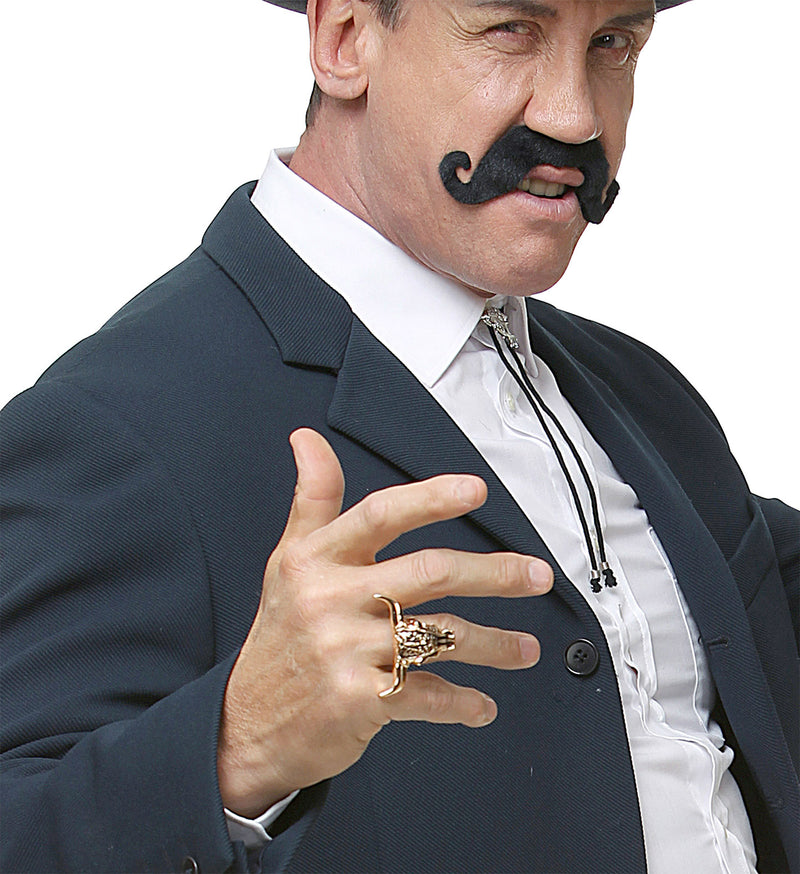 Ring "Büffelkopf" | Gold - Schmuck Cowboy Kostüm