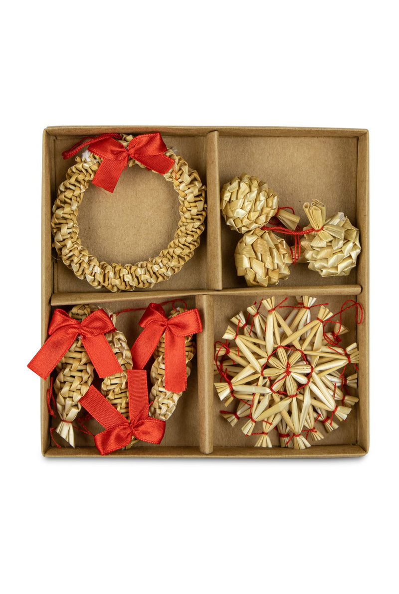Riffelmacher Weihnachtsbaum Hänger 10er Set 6x6 cm 12805 | Stroh