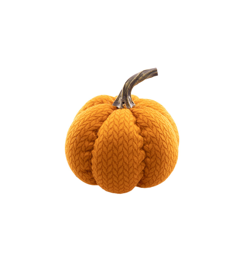 Oranger Stoff Kürbis 13 x 12 cm