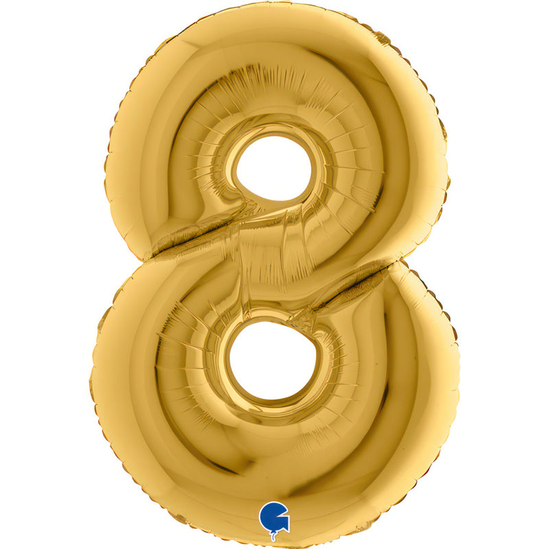 Riesenzahl Folienballon 40"/102cm | Gold #8