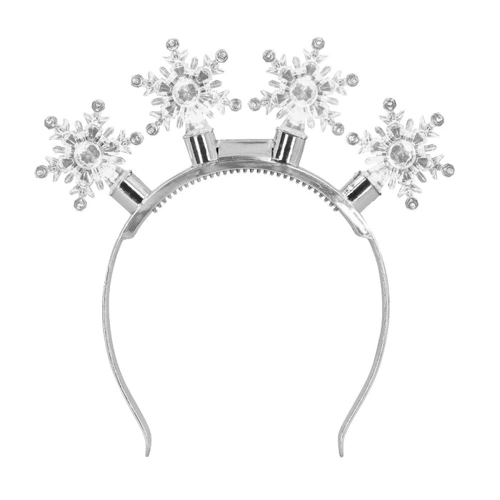 Haarreif "Snowflake" | Diadem mit LED - Silber